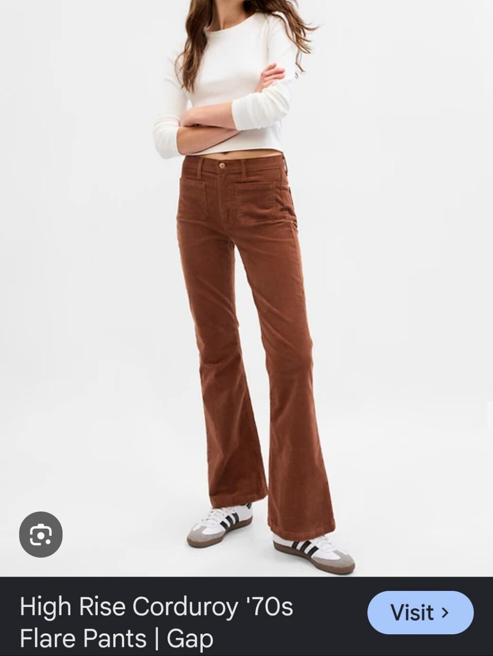 GAP Like New Women's Brown Corduroy Flare Pants Vintage Style
